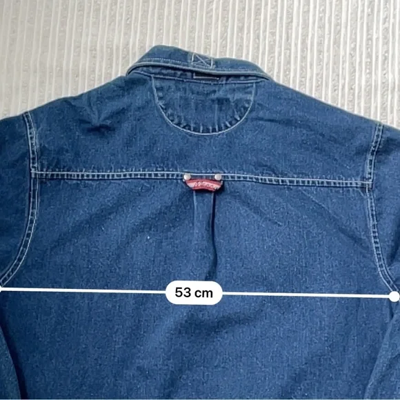 Vintage Mecca Men’s Tall Denim Jean Jacket | Size L - Picture 7 of 8